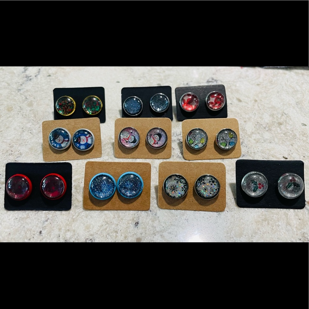 Handmade unique earrings (set of 10)